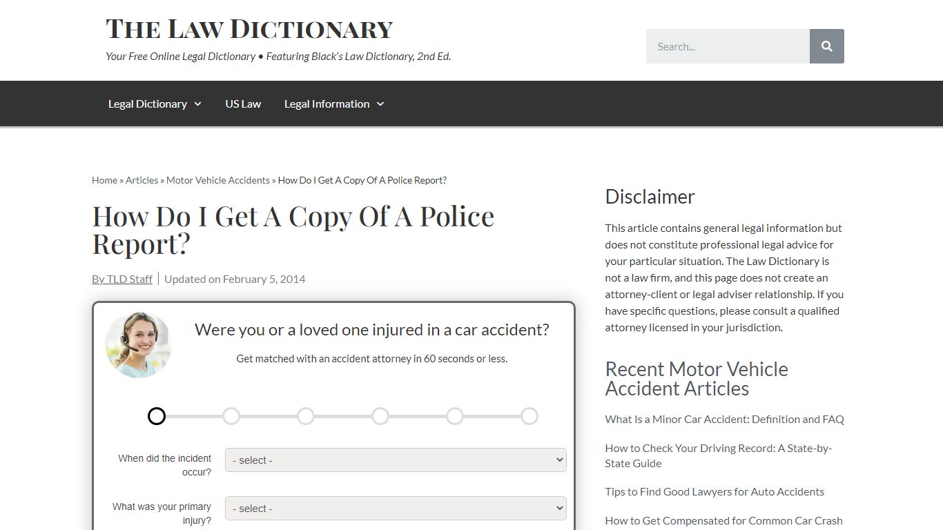 How Do I Get A Copy Of A Police Report? - The Law Dictionary